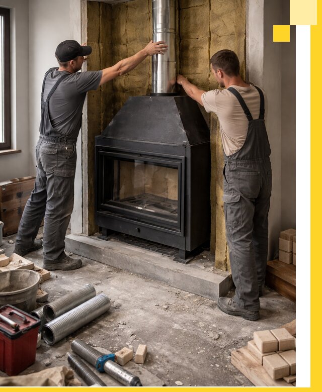 Изготовление и монтаж закрытых каминов в Петропавловске-Камчатском под ключ