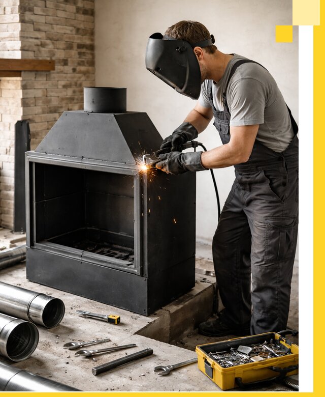 Продажа и установка металлических каминов в Петропавловске-Камчатском под ключ