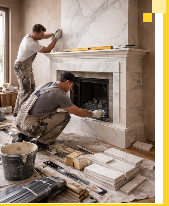 Отделка каминов в Петропавловске-Камчатском качественные облицовочные работы