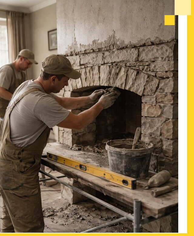 Изготовление каминов под ключ в Петропавловске-Камчатском, монтаж и отделка