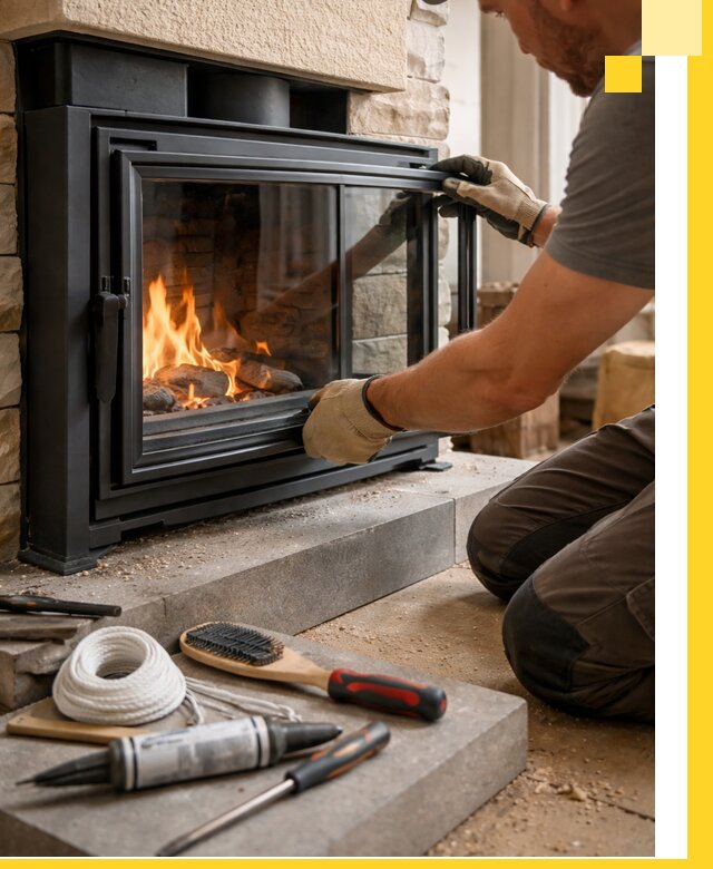 Производство, монтаж и доставка каминов со стеклом в Петропавловске-Камчатском