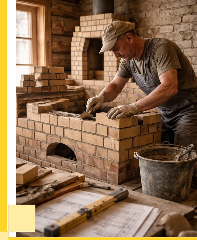 Кладка печей из кирпича в Петропавловске-Камчатском цены от 31083 р. - ЭриданПтк