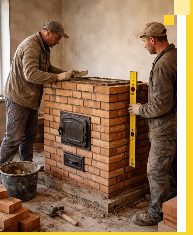 Отопительные печи под ключ в Петропавловске-Камчатском, установка и сборка