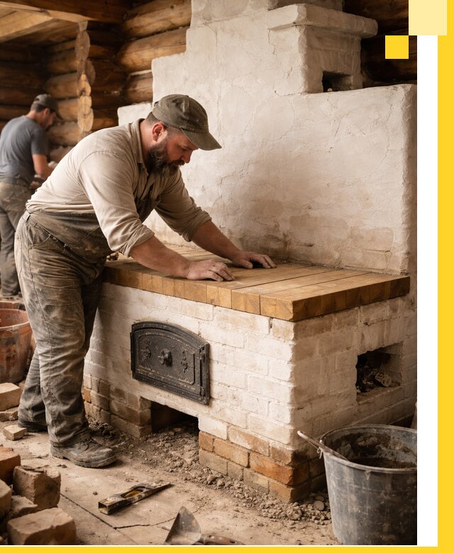 Проектирование и установка русской печи с лежанкой в Петропавловске-Камчатском