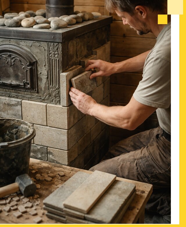 Облицовка банных печей в Петропавловске-Камчатском профессиональная отделка