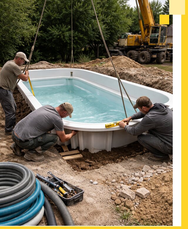 Установка и монтаж композитных бассейнов под ключ в Петропавловске-Камчатском