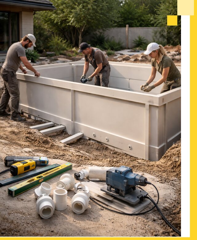 Установка полипропиленовых бассейнов под ключ в Петропавловске-Камчатском