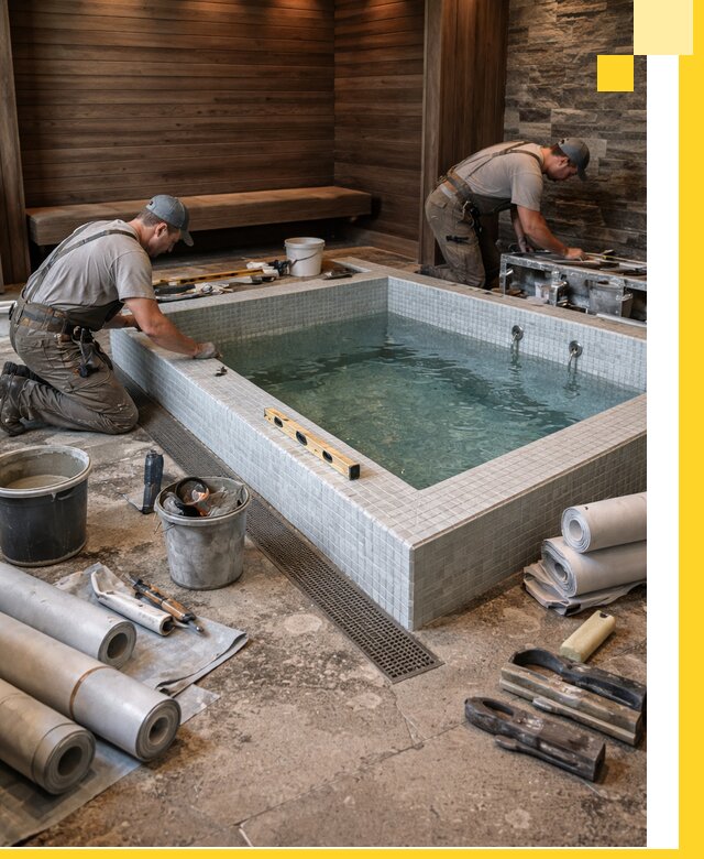 Установка и строительство бассейнов для сауны в Петропавловске-Камчатском