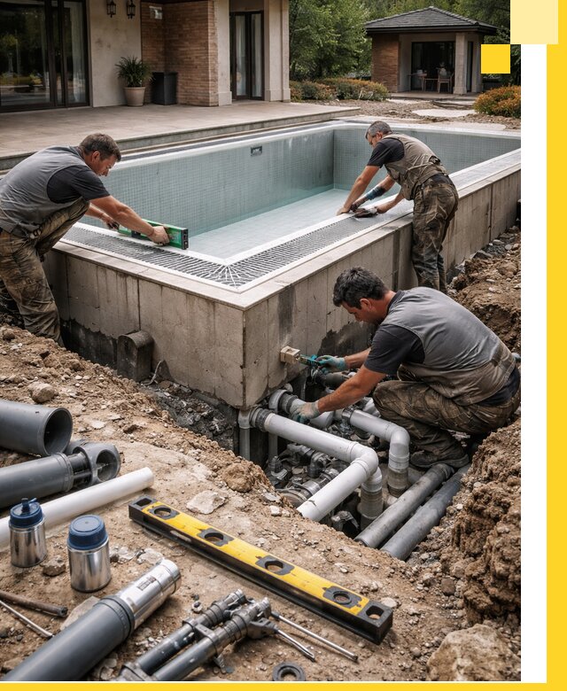 Строительство переливных бассейнов в Петропавловске-Камчатском под ключ