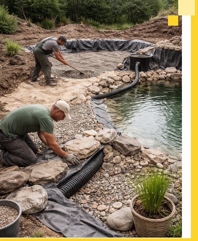 Строительство природных бассейнов и озер в Петропавловске-Камчатском под ключ