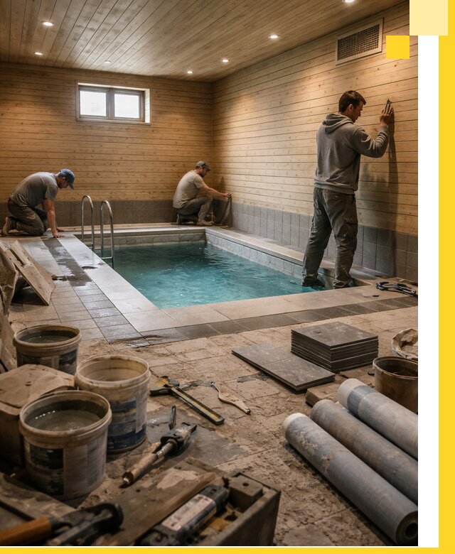 Строительство бани с бассейном и сауной под ключ в Петропавловске-Камчатском