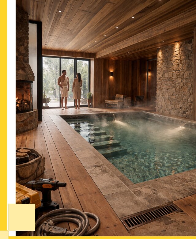 Проекты бань с бассейном под ключ в Петропавловске-Камчатском от 77708 р., ЭриданПтк