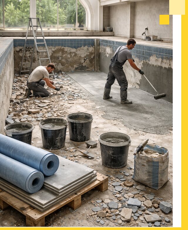 Реконструкция бассейнов в Петропавловске-Камчатском: ремонт, гидроизоляция