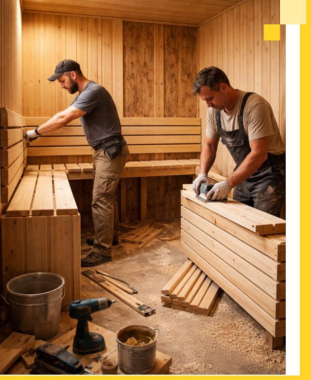 Профессиональный комплексный ремонт саун под ключ в Петропавловске-Камчатском