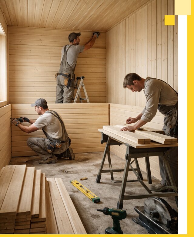 Обшивка саун в Петропавловске-Камчатском из натуральной древесины под ключ