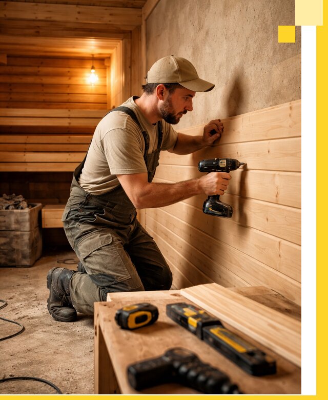 Профессиональная внутренняя отделка бани в Петропавловске-Камчатском под ключ