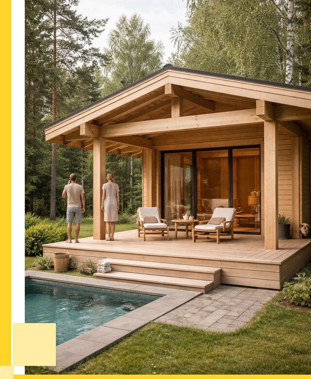 Бани с террасой под ключ в Петропавловске-Камчатском от 621660 р. | ЭриданПтк