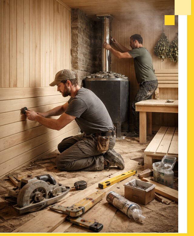 Полное строительство и оснащение парных под ключ в Петропавловске-Камчатском