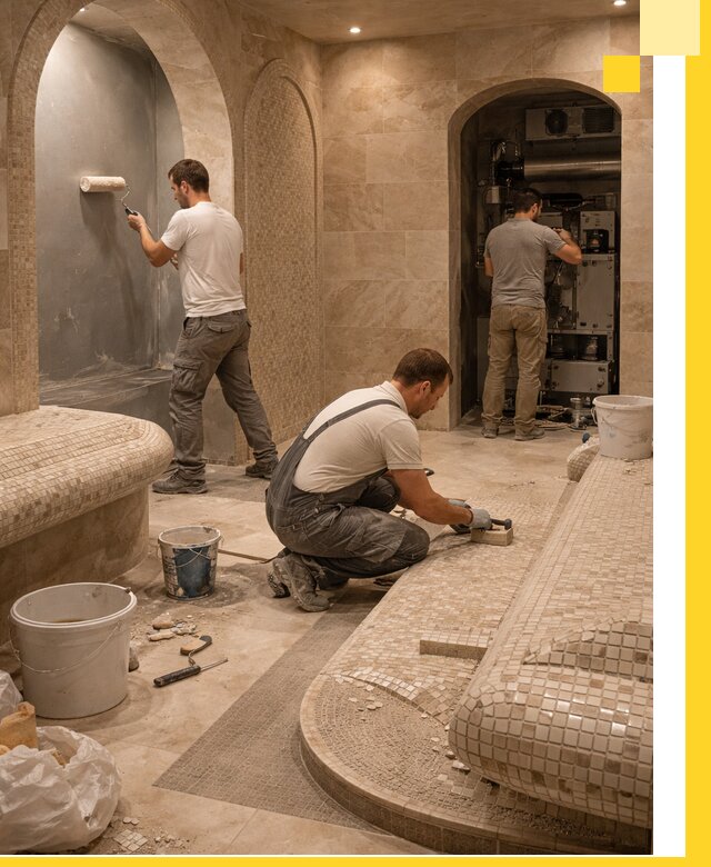 Строительство бани с хамамом и бассейном под ключ в Петропавловске-Камчатском