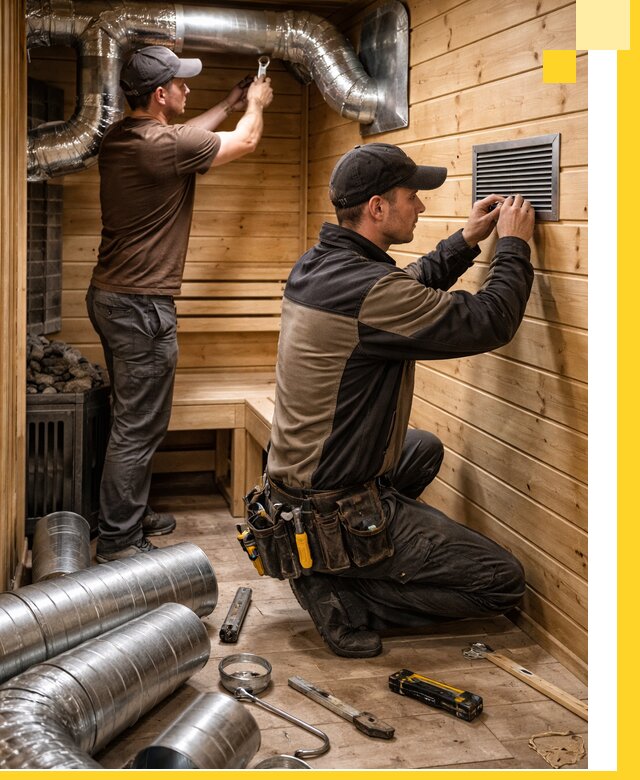 Проектирование и монтаж вентиляции бани в Петропавловске-Камчатском под ключ