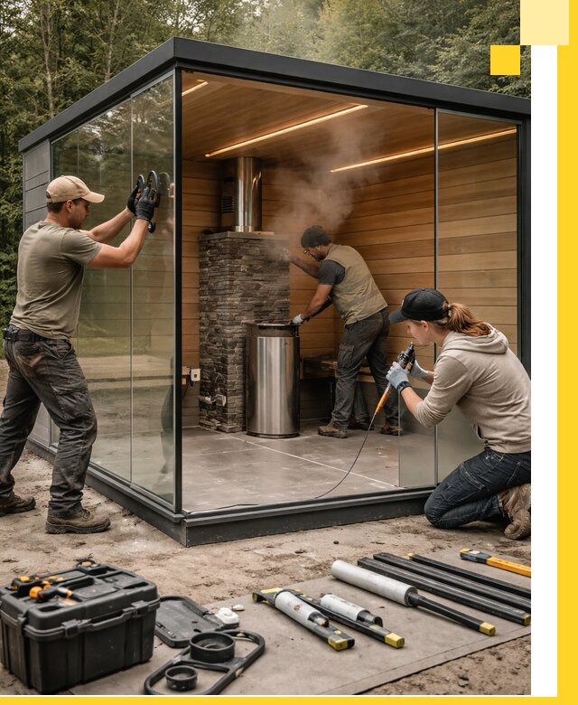 Проектирование и строительство стеклянных бань в Петропавловске-Камчатском