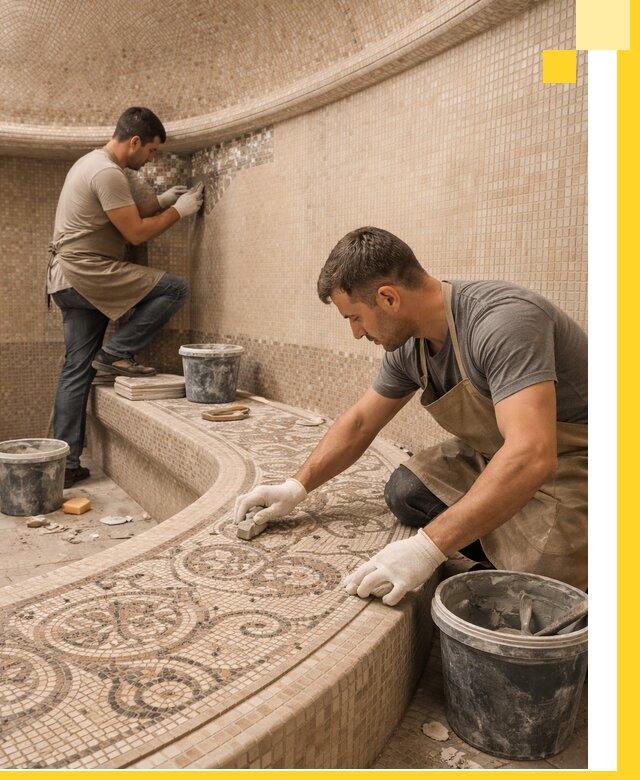 Плитка для хамама в Петропавловске-Камчатском, укладка, подбор и поставка